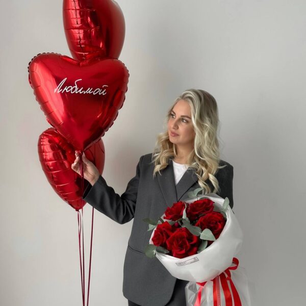 Сет с французскими розами Любимой